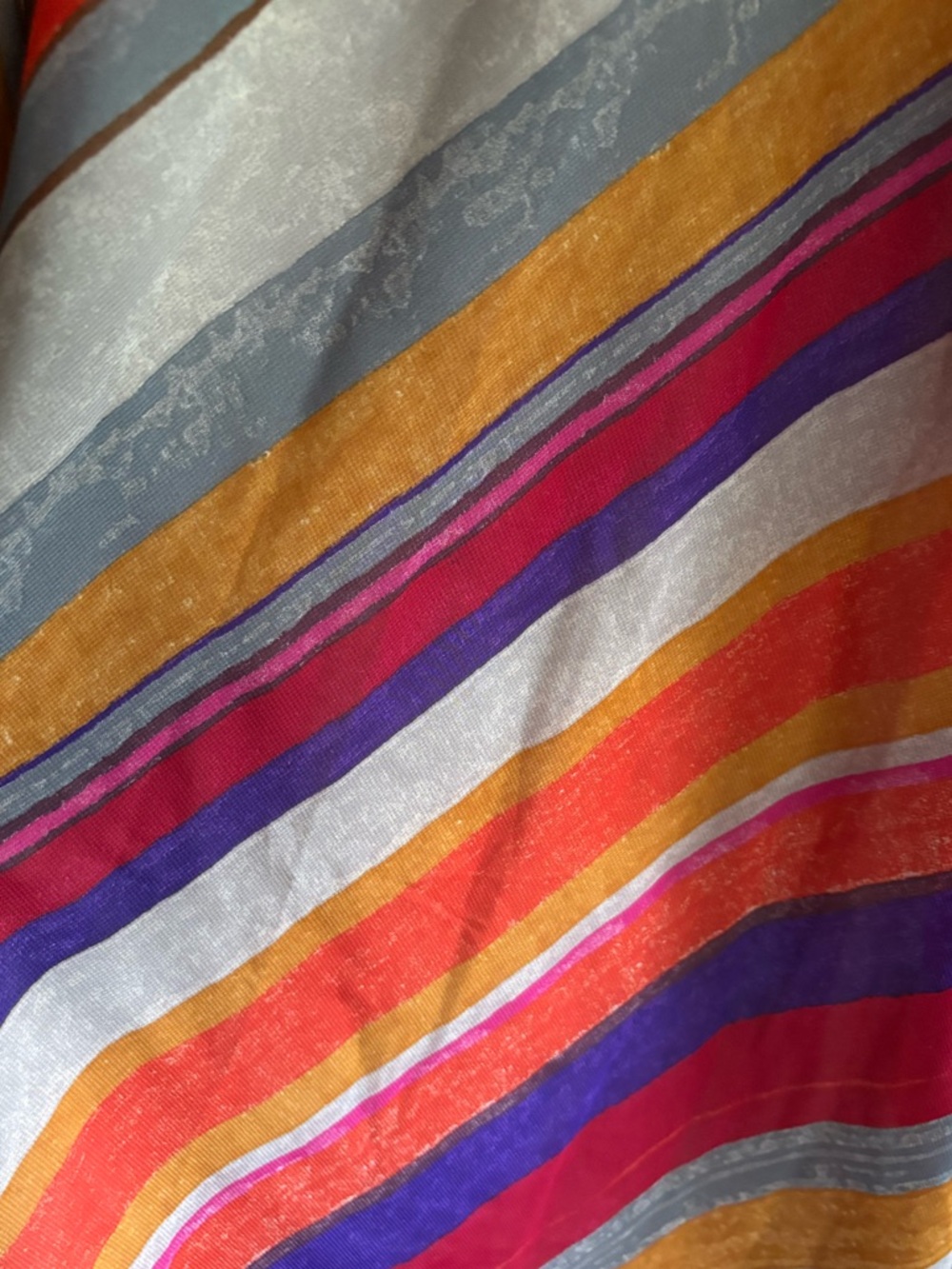 Lauren Ralph Lauren Multicolor Diagonal Stripe A-Line Chiffon Skirt - Picture 4 of 11